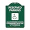 Signmission Reserved Parking Unauthorized Parking Is Punishable by A Fine Up to $200, A-DES-GW-1824-23003 A-DES-GW-1824-23003 - alternate 1